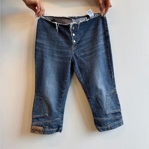 D&G reversed denim capris